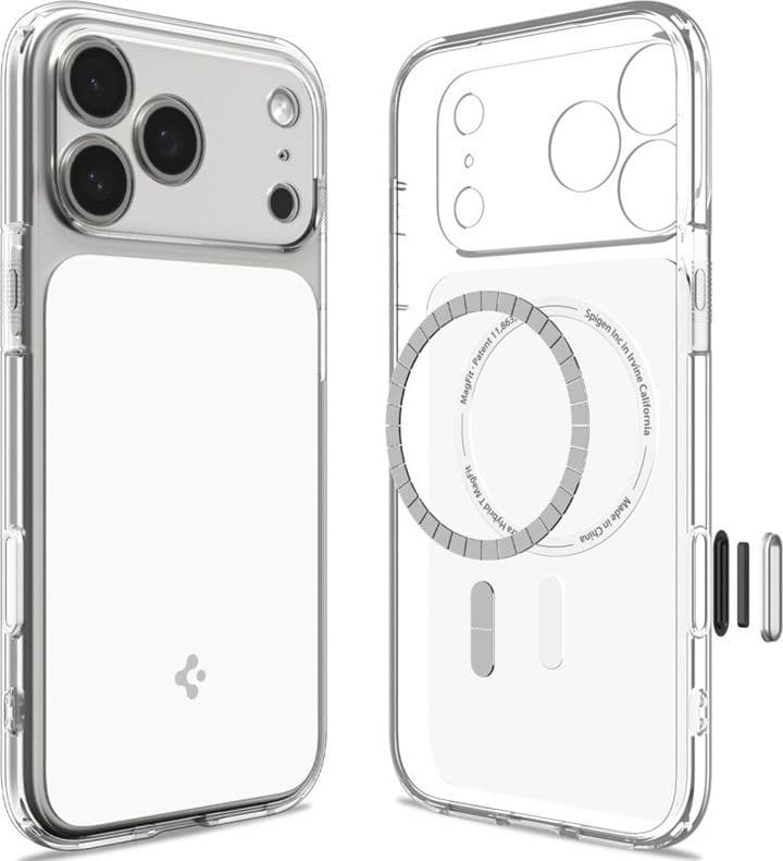 Spigen Ultra Hybrid T Mag MagSafe - Custodia per iPhone 18 Pro Max / 17 Pro Max (Bianco lucido) - 2