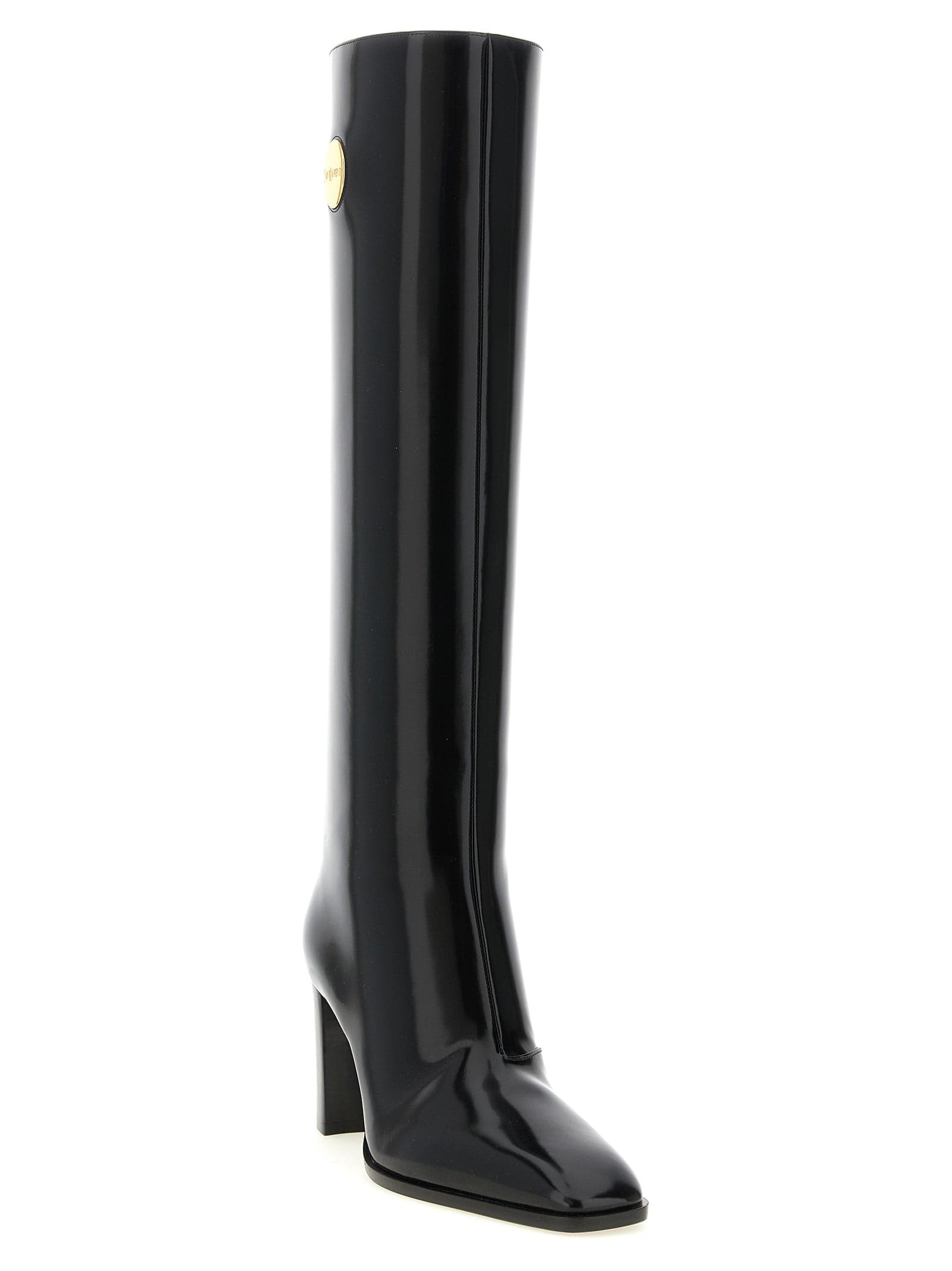 Saint Laurent Black Calfskin Over The Knee - 2