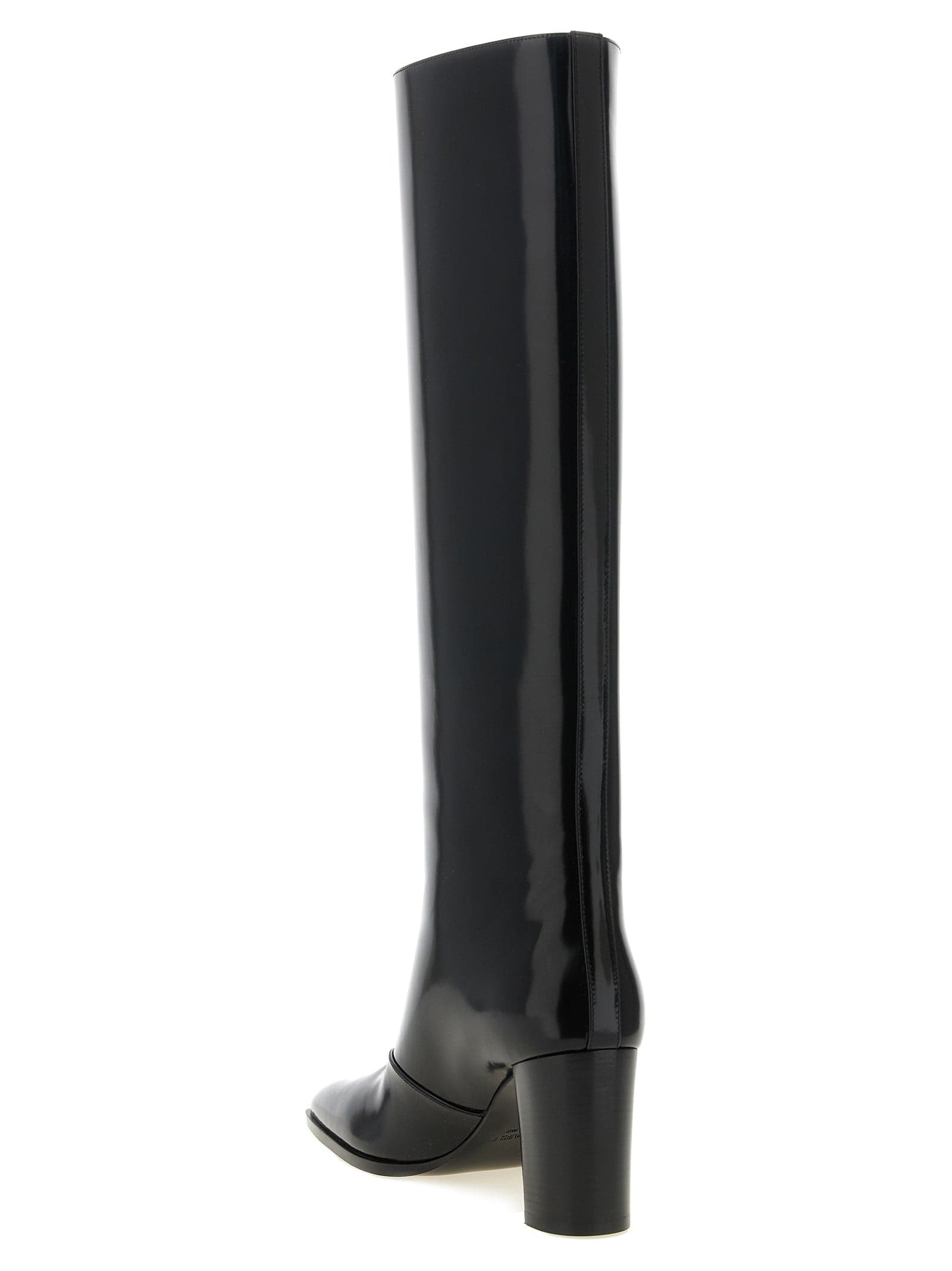 Saint Laurent Black Calfskin Over The Knee - 3