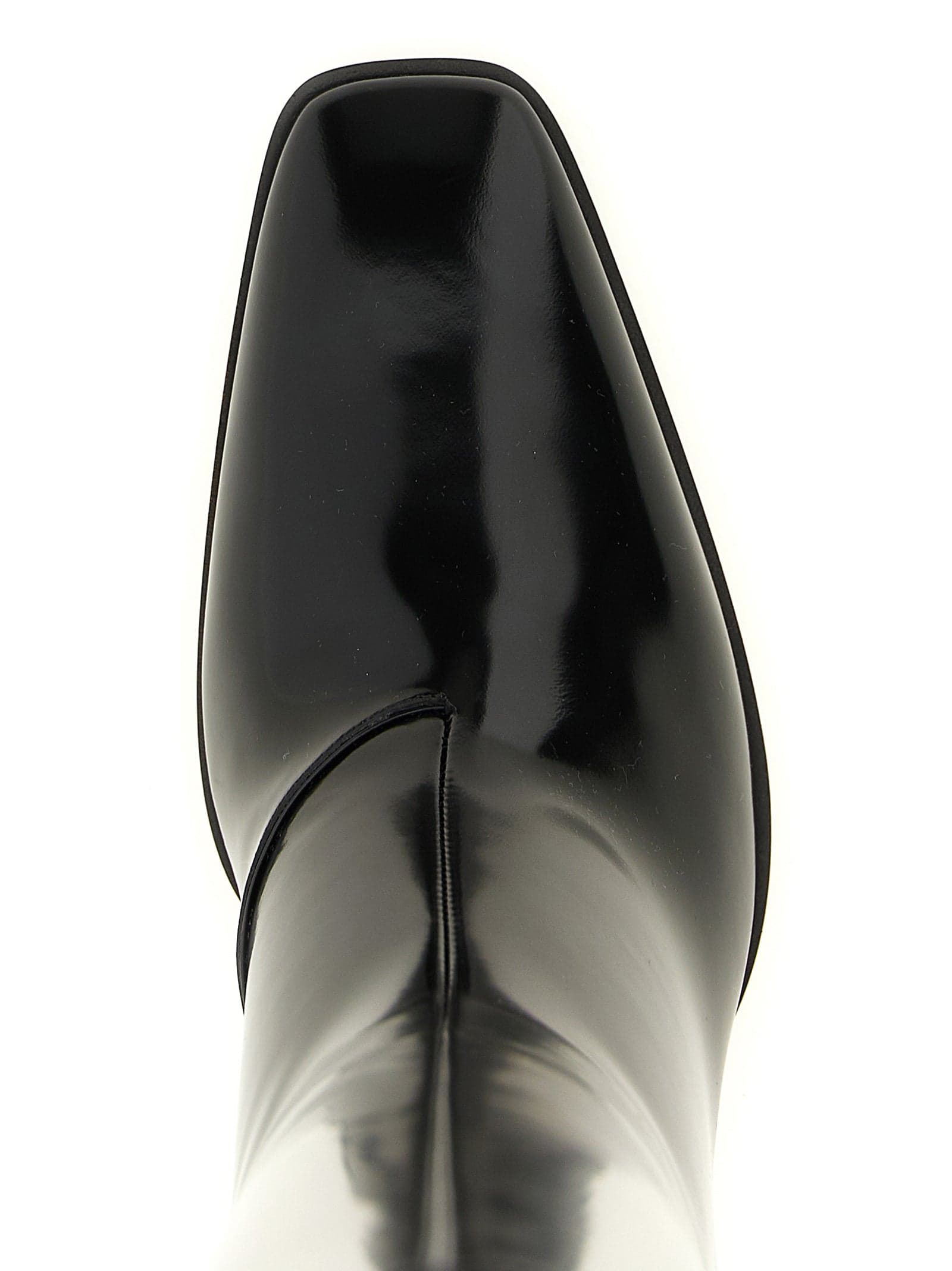 Saint Laurent Black Calfskin Over The Knee - 4