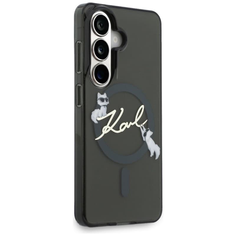 Karl Lagerfeld IML KC Script MagSafe - Custodia per Samsung Galaxy S26+ (nera) - 4