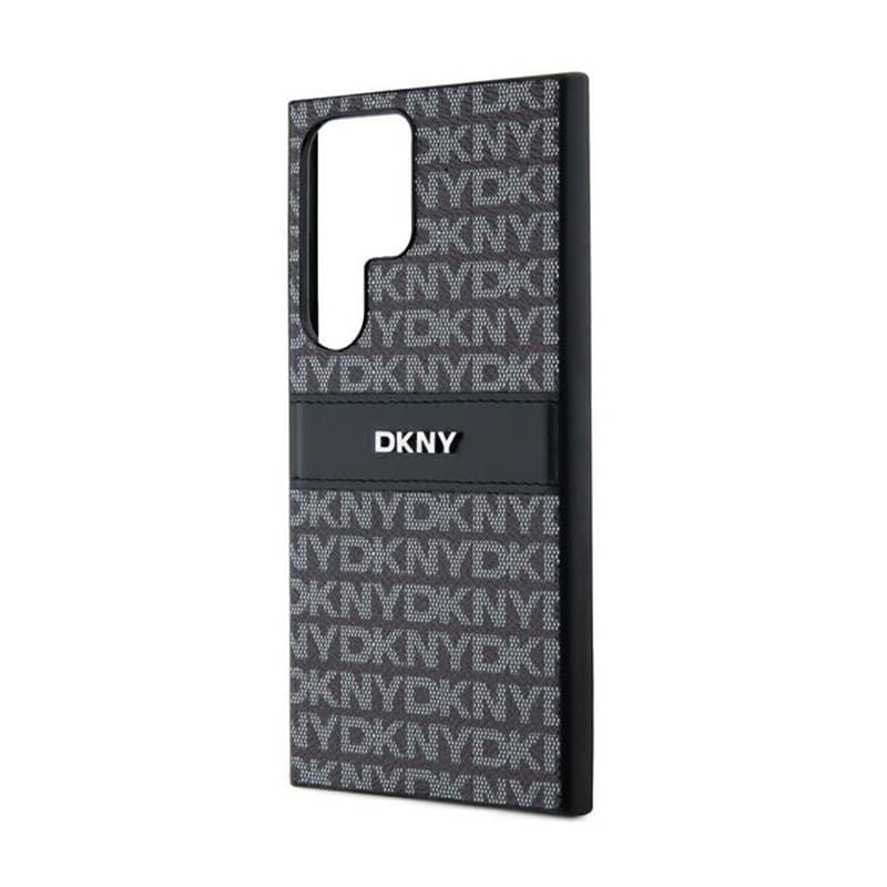 DKNY Leather Mono Stripe & Metal Logo - Samsung Galaxy S24 Ultra Case (black) - 6