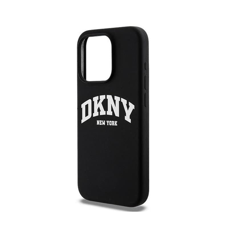 DKNY Liquid Silicone White Printed Logo MagSafe - Case for iPhone 15 Pro (black) - 6