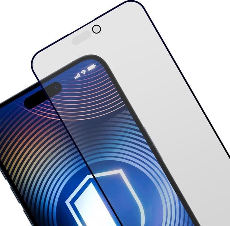 3mk HardGlass Matt Max Privacy - Matte Tempered Glass with Privacy Filter for iPhone 16 / iPhone 15 - 6