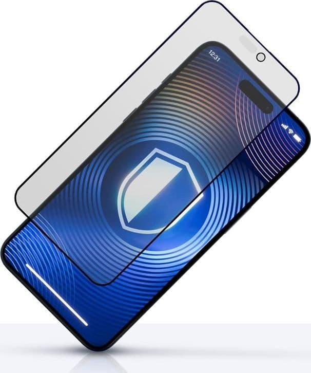 3mk HardGlass Matt Max Privacy - Matte Tempered Glass with Privacy Filter for iPhone 16 / iPhone 15 - 9