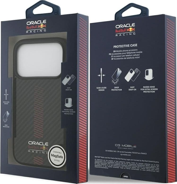 Red Bull Kevlar Powerbar MagSafe - Custodia per iPhone 17 Pro (nera) - 8