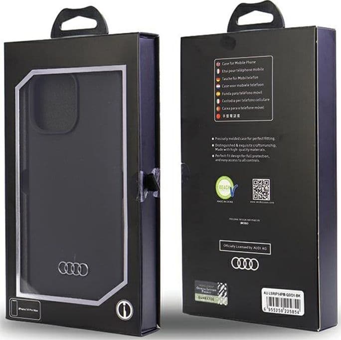 Audi Silicone Case - Case for iPhone 14 Pro Max (Black) - 6