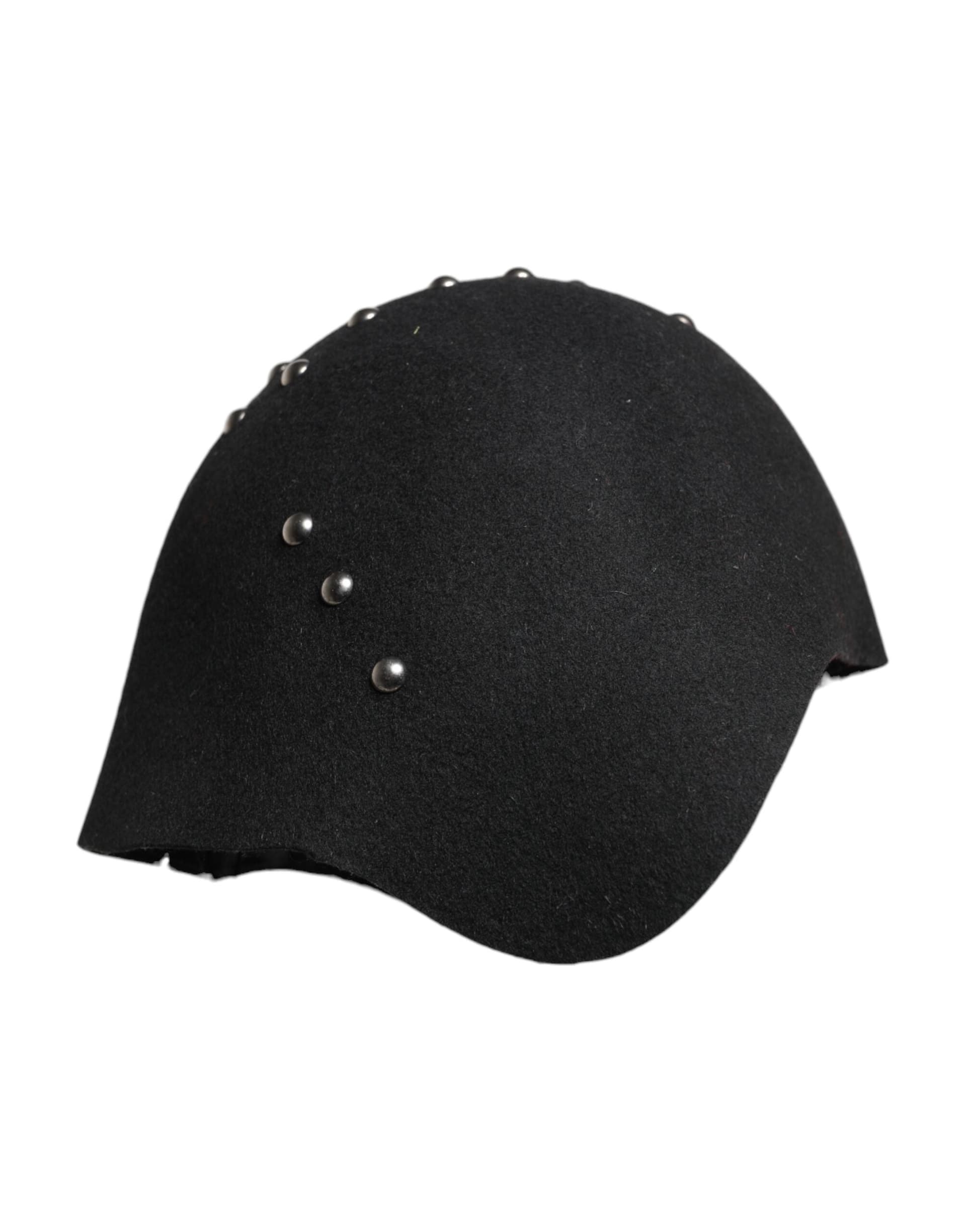 Dolce & Gabbana Black Wool Multicolor Embellished Cloche Hat - 3