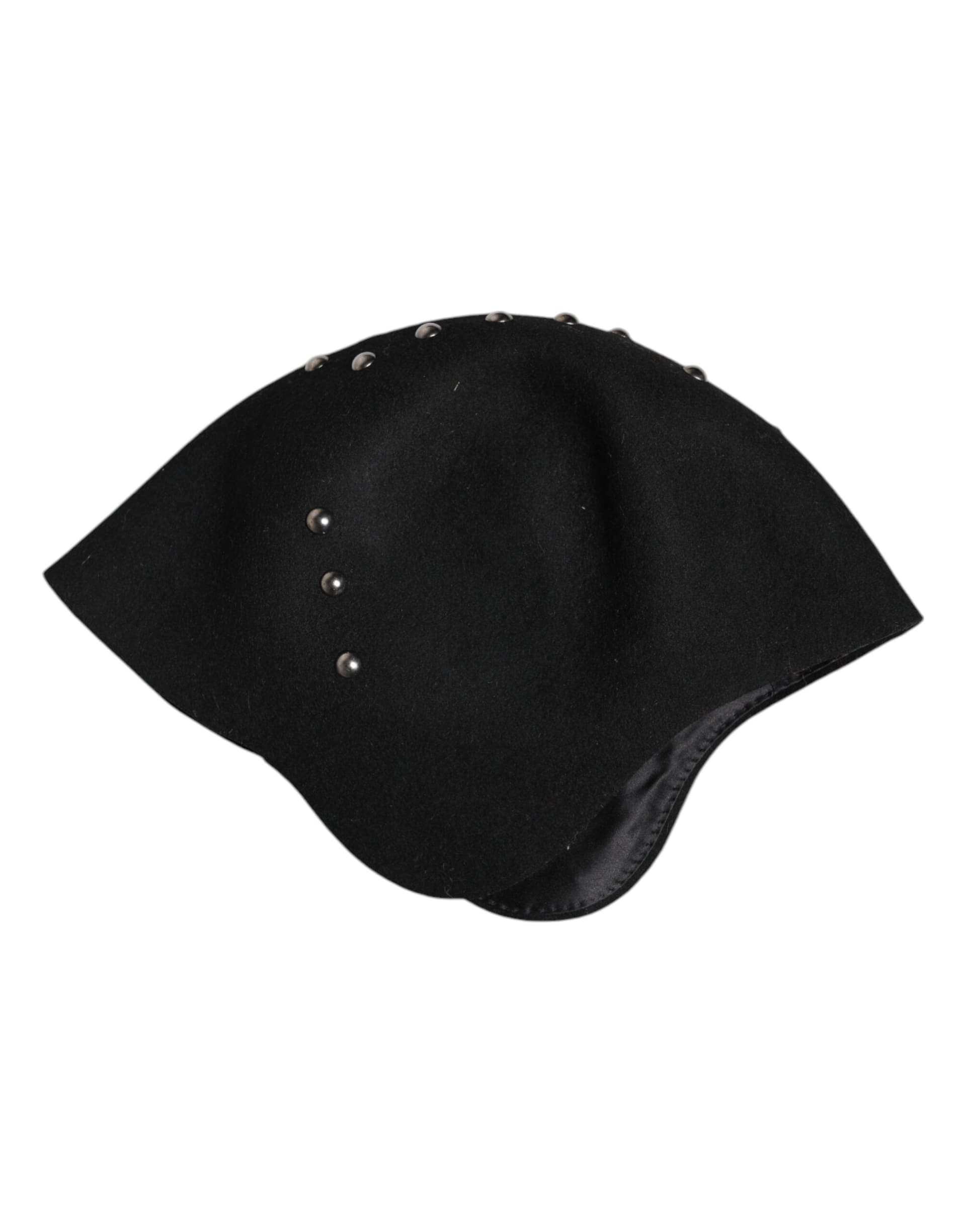 Dolce & Gabbana Black Wool Multicolor Embellished Cloche Hat - 5
