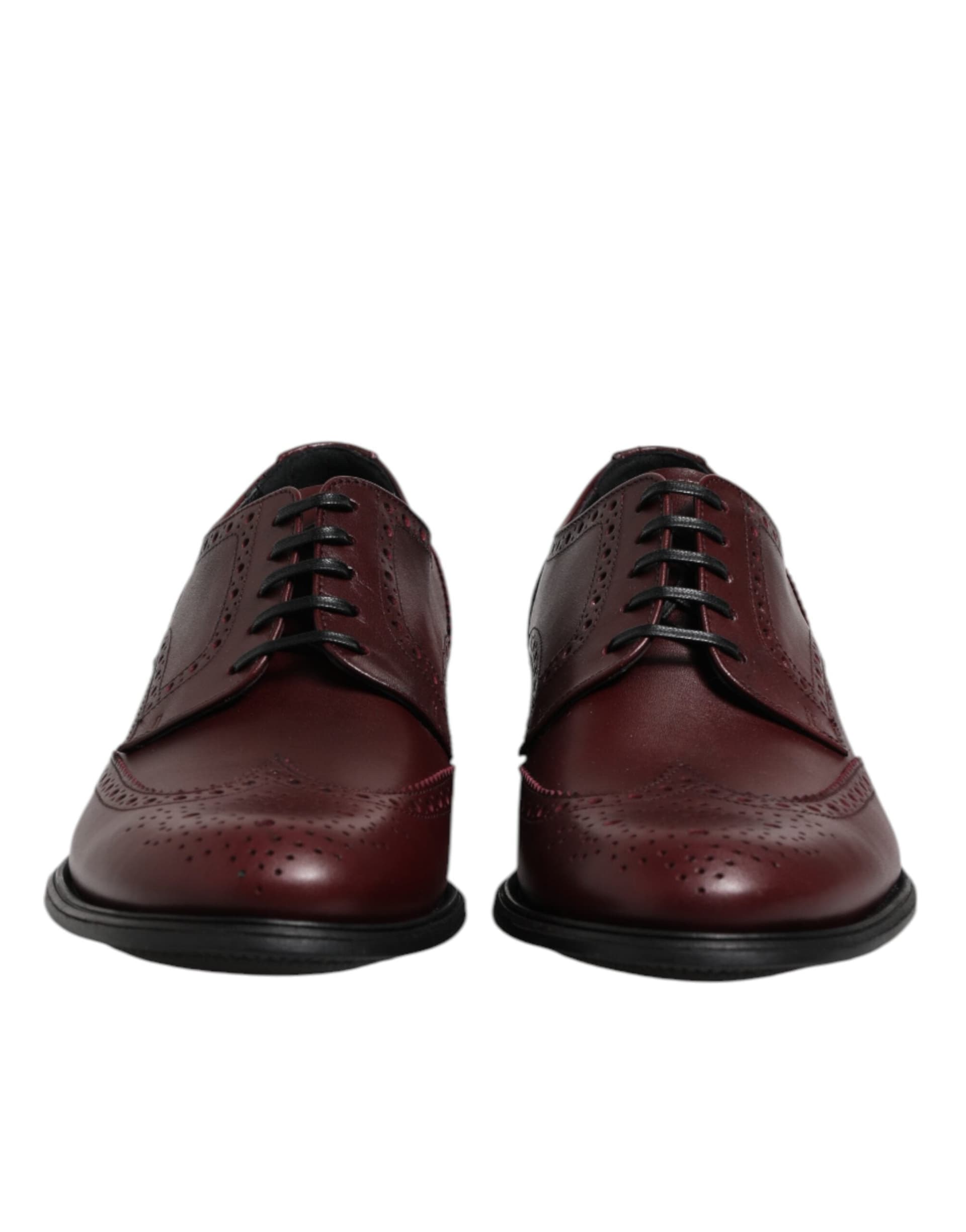 Dolce & Gabbana Brown Leather Lace Up Derby Dress Shoes - 2