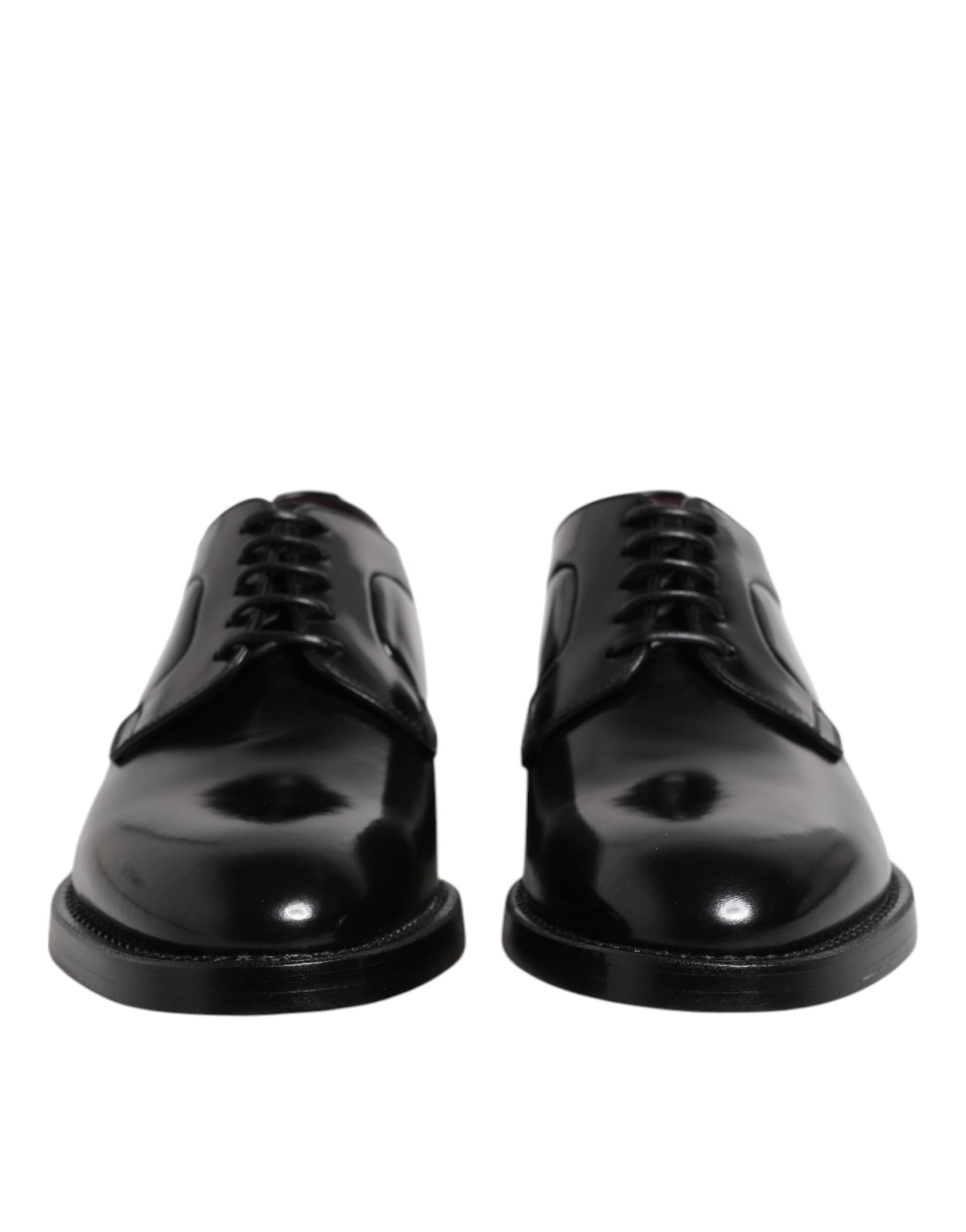 Dolce & Gabbana Black Calf Leather Lace Up Dress Derby Shoes - 2