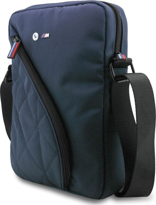 Borsa per tablet da 10" con tasche in nylon e logo in metallo BMW (blu navy) - 2