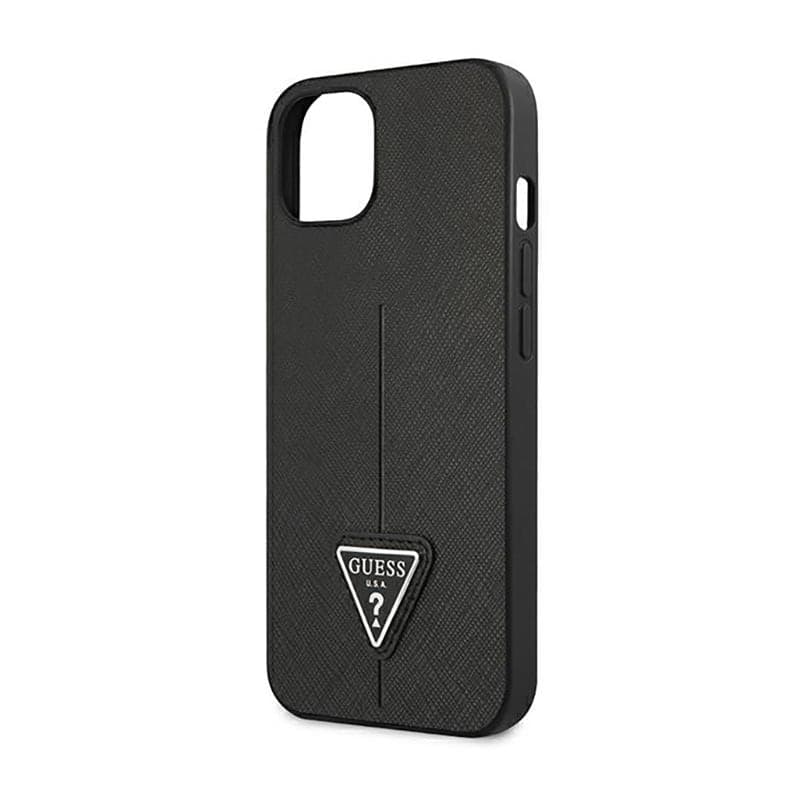 Guess Saffiano Triangle Logo Case - Case for iPhone 14 Plus (Black) - 6