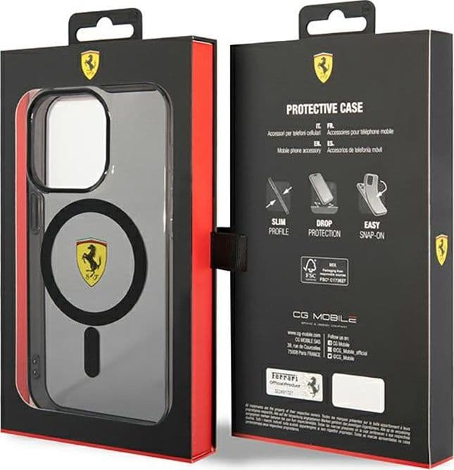 Ferrari Translucent MagSafe - Case for iPhone 14 Pro Max (Black) - 8