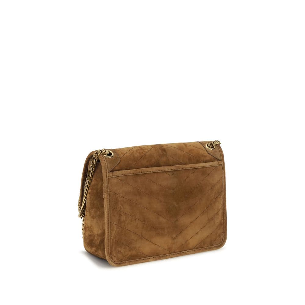 Saint Laurent Brown Suede Leather Shoulder Bag - 3