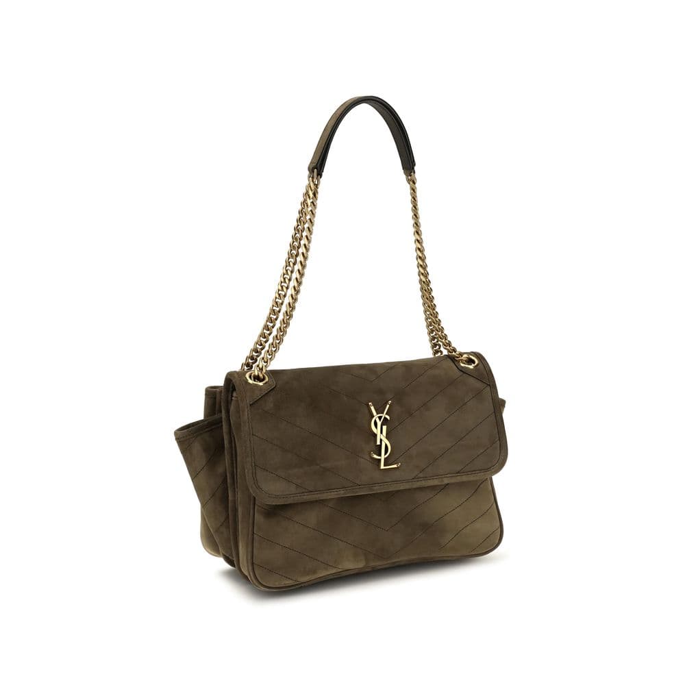 Saint Laurent Bicolor Suede Leather Shoulder Bag - 2
