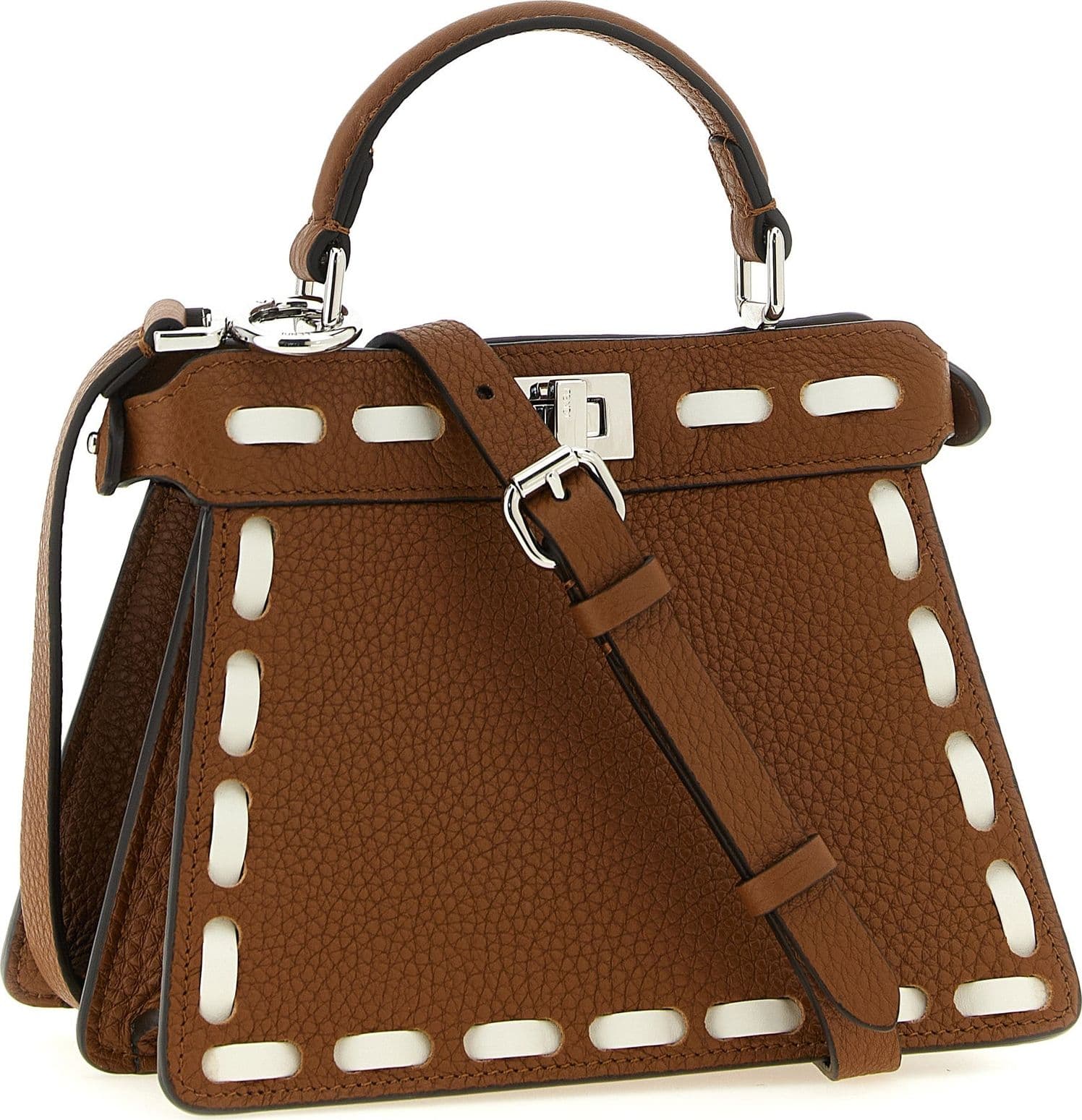 Fendi Brown Calfskin Handbag - 2
