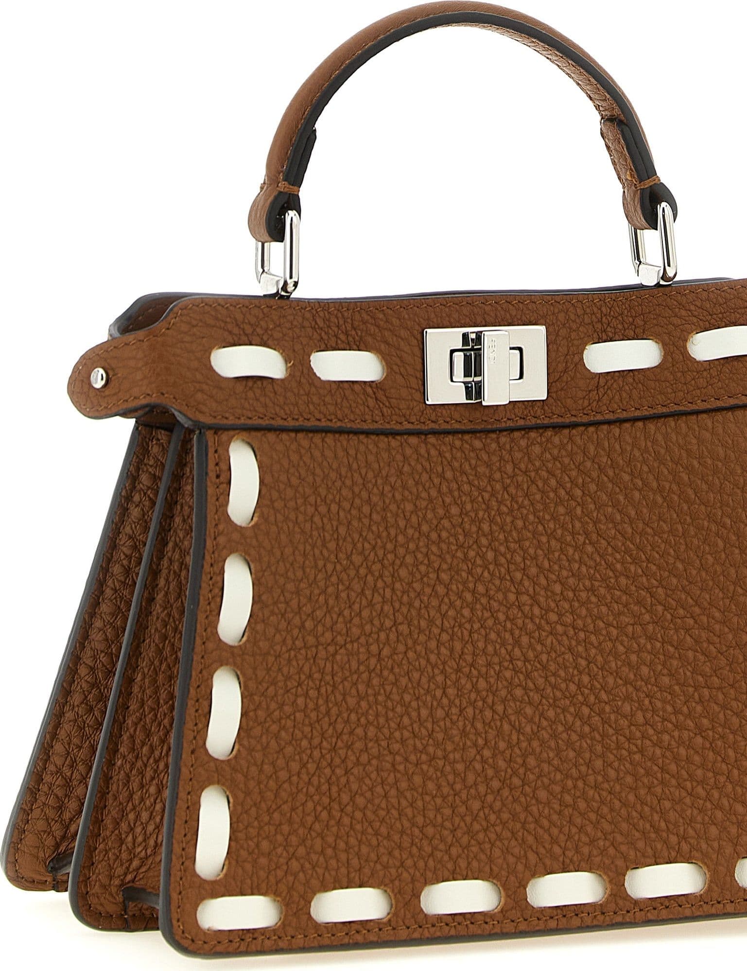 Fendi Brown Calfskin Handbag - 3
