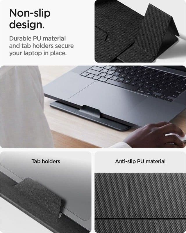 Spigen LD201-S8 Slimfold - Supporto per laptop/tablet (Grigio siderale) - 8