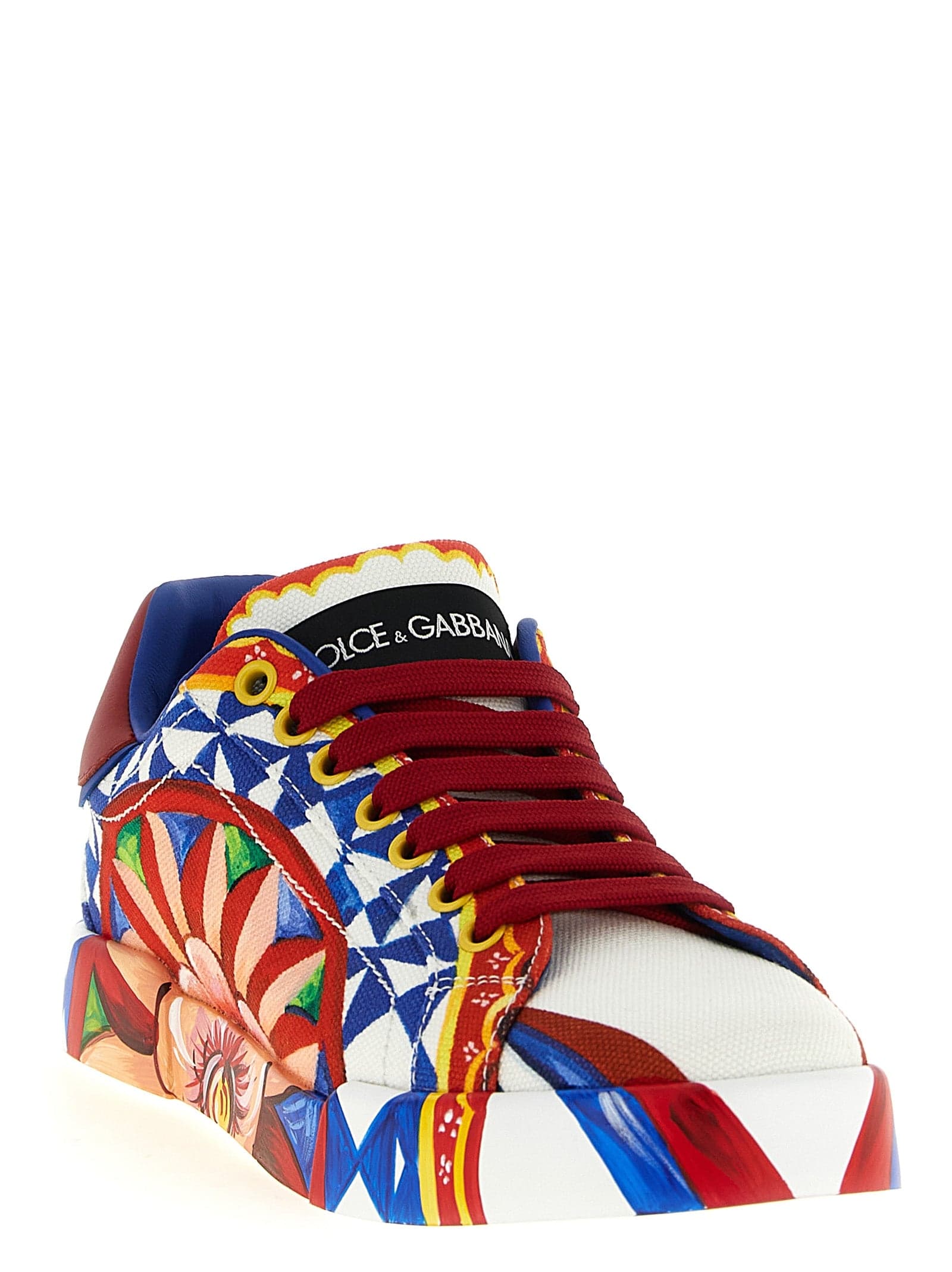 Dolce & Gabbana Multicolor Cotton Low Top Sneakers - 2