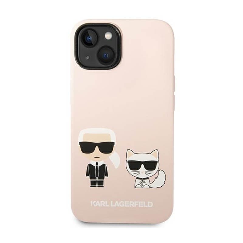 Karl Lagerfeld Liquid Silicone Karl & Choupette MagSafe - Case for iPhone 14 Plus (Pink) - 3