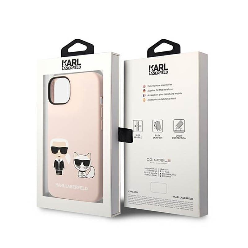 Karl Lagerfeld Liquid Silicone Karl & Choupette MagSafe - Case for iPhone 14 Plus (Pink) - 8