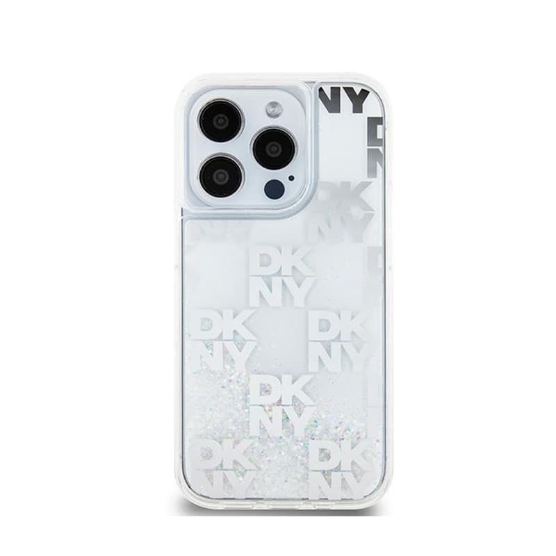 DKNY Liquid Glitter Multilogo - Case for iPhone 15 Pro (white) - 3