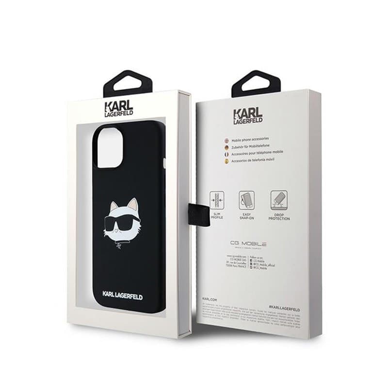 Karl Lagerfeld Silicone Choupette Head MagSafe - iPhone 15 Plus / 14 Plus Case (black) - 8