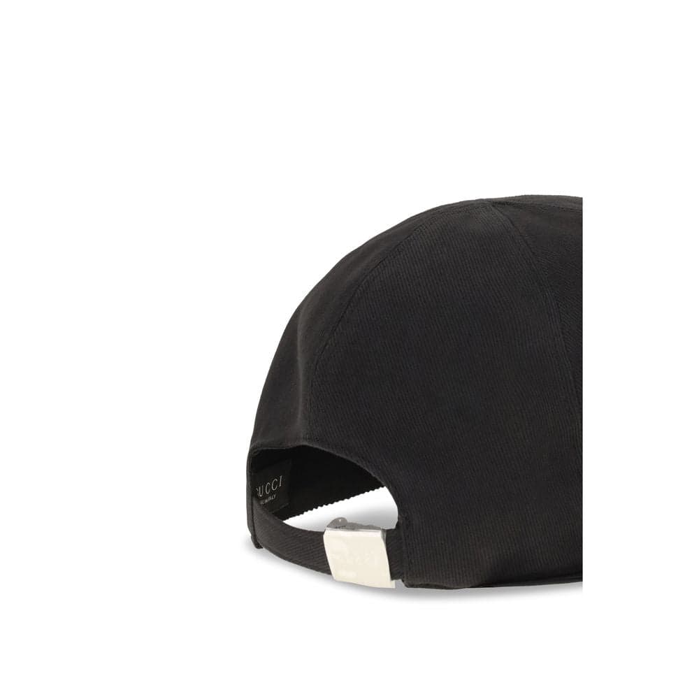 Gucci Black Cotton Cap (Baseball Hat) - 3
