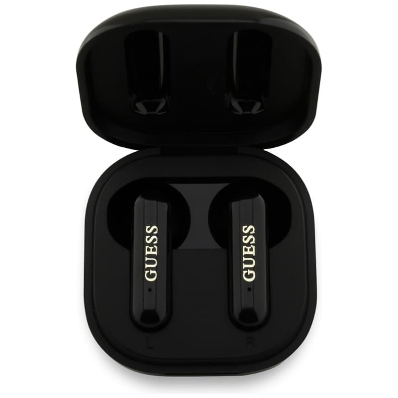 Guess 4G Metal Logo - TWS Bluetooth Earphones + Charging Case (Black) - 3