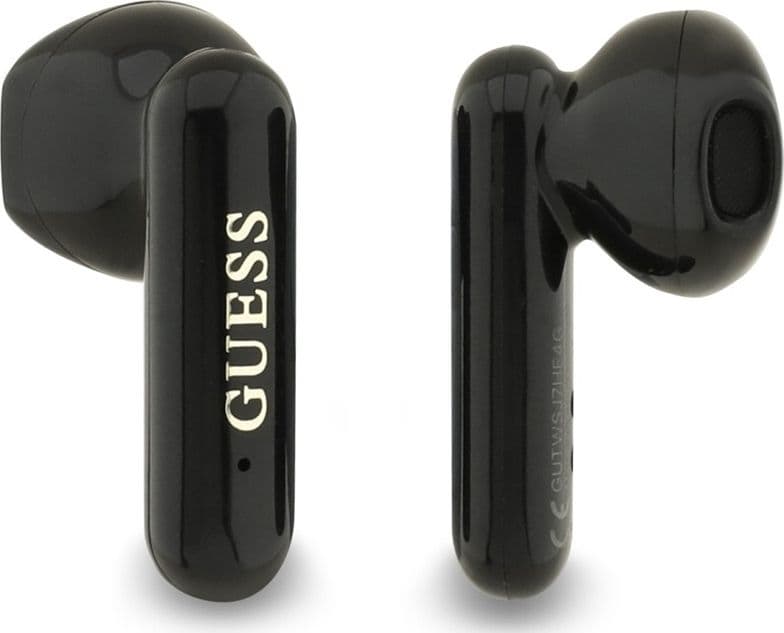 Guess 4G Metal Logo - TWS Bluetooth Earphones + Charging Case (Black) - 5