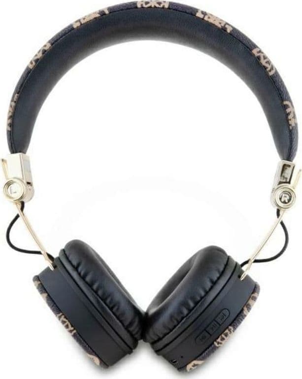 Guess Peony Script Round Shape - Wireless Over-Ear Bluetooth ENC Headphones (Black) - 3