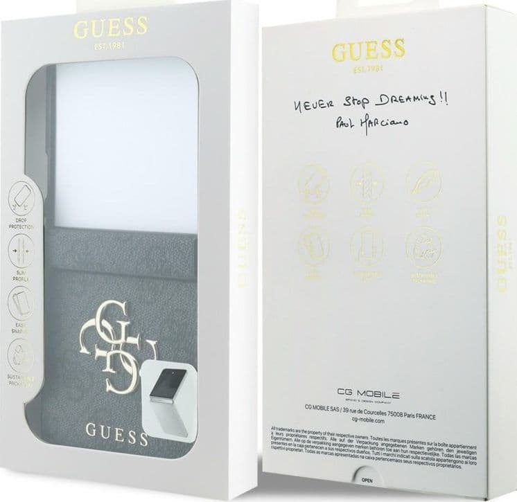 Guess Big 4G Logo - Custodia per Samsung Galaxy Z Flip 8 (Nero) - 8