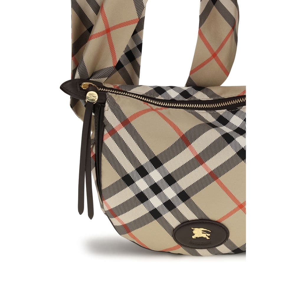 Burberry Beige Silk Shoulder Bag - 4