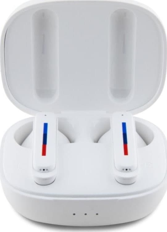 BMW Printed Logos - Bluetooth TWS Headphones ENC + Charging Case (White) - 2