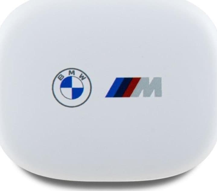 BMW Printed Logos - Bluetooth TWS Headphones ENC + Charging Case (White) - 3