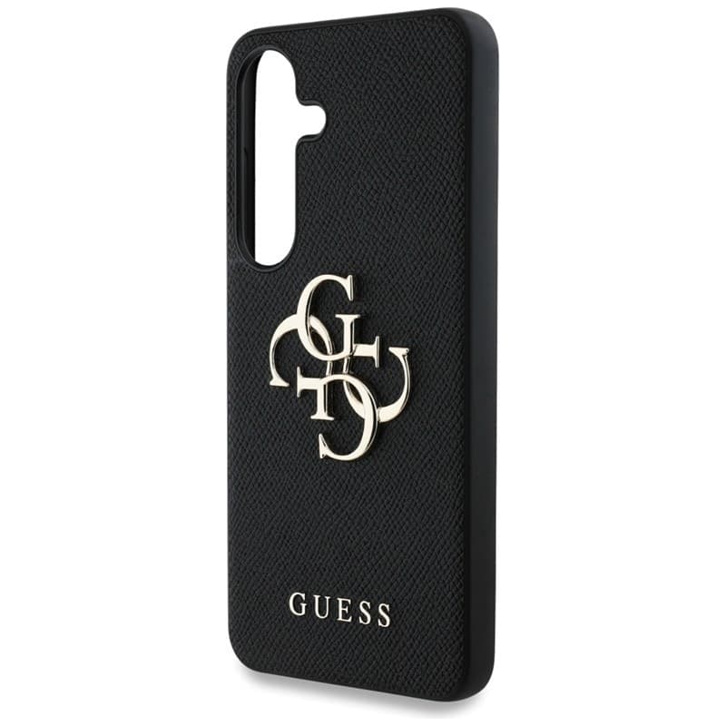 Guess Grained Big 4G Logo Small Classic Logo - Case for Samsung Galaxy S25 (black) - 6