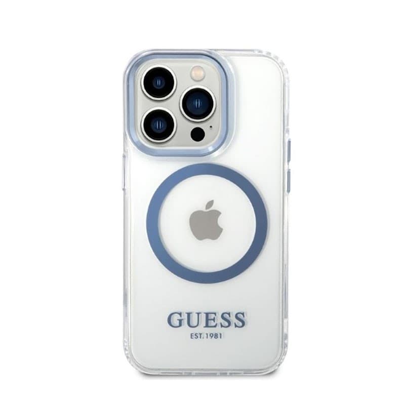 Guess Metal Outline MagSafe - Case for iPhone 14 Pro (Clear) - 3