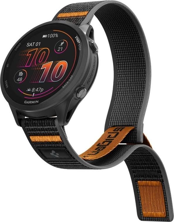 Cinturino Spigen Athlex Air - Garmin QuickRelease 22 mm (Nero/Arancione) - 2