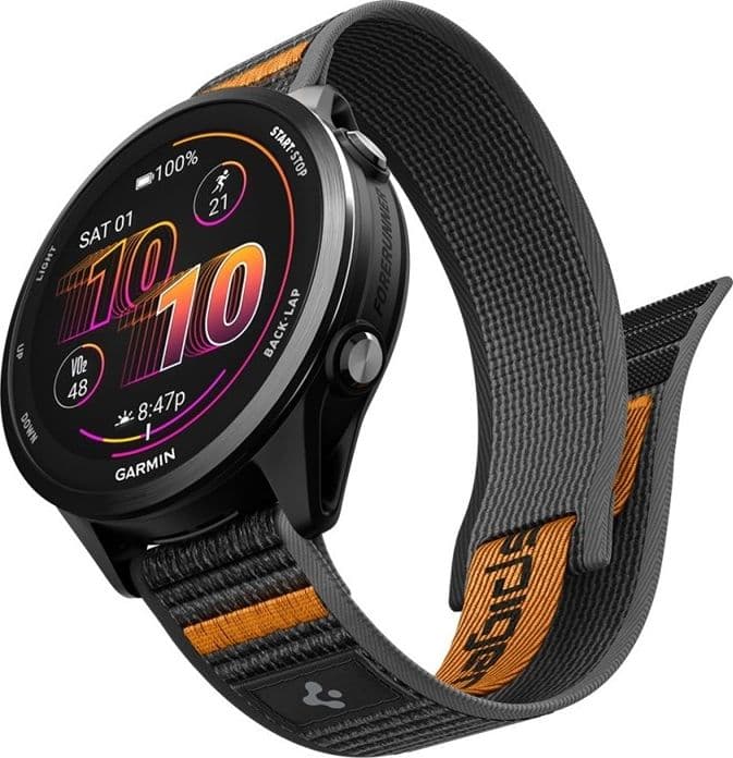 Cinturino Spigen Athlex Air - Garmin QuickRelease 22 mm (Nero/Arancione) - 3