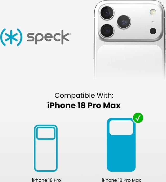 Speck Presidio Perfect Clear MagSafe - Custodia per iPhone 18 Pro Max / 17 Pro Max (Trasparente) - 11