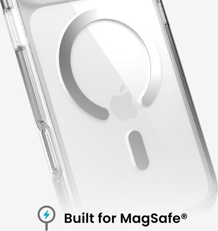 Speck Presidio Perfect Clear MagSafe - Custodia per iPhone 18 Pro Max / 17 Pro Max (Trasparente) - 9