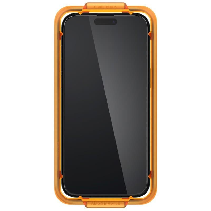 Spigen Alm Glass FC 2-Pack - Tempered Glass for iPhone 15 2pc (Black Frame) - 2