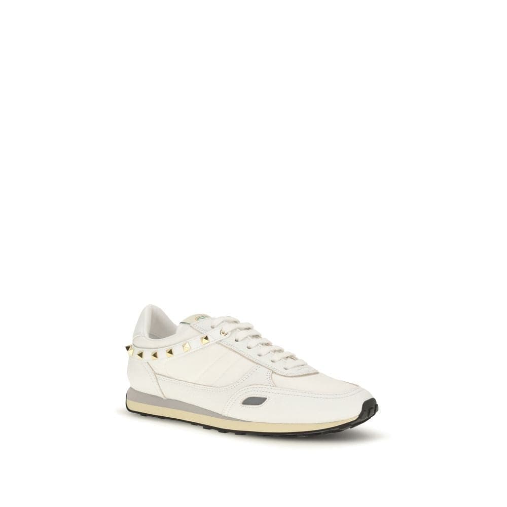 Valentino Garavani White Calf Leather Bos Taurus Athletic Sneakers - 2