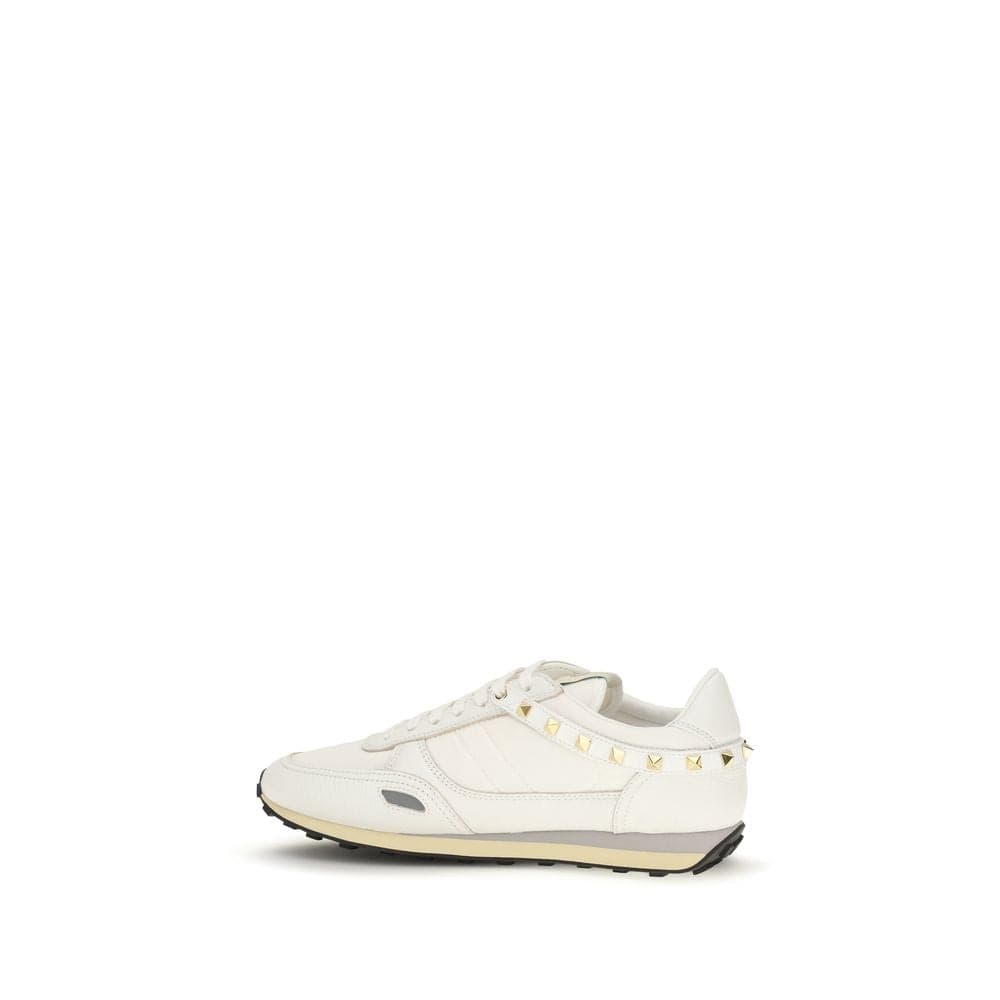 Valentino Garavani White Calf Leather Bos Taurus Athletic Sneakers - 3