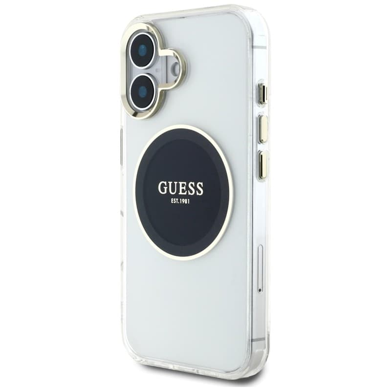 Guess IML Metal Colored Circle Classic Logo MagSafe - Case for iPhone 16 (black) - 2