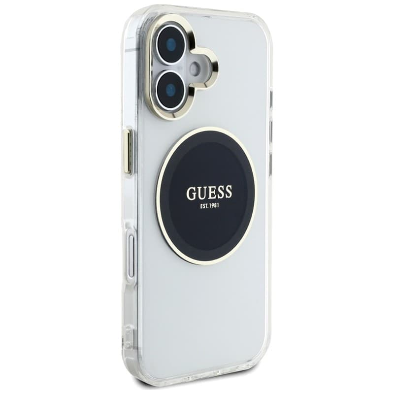 Guess IML Metal Colored Circle Classic Logo MagSafe - Case for iPhone 16 (black) - 4