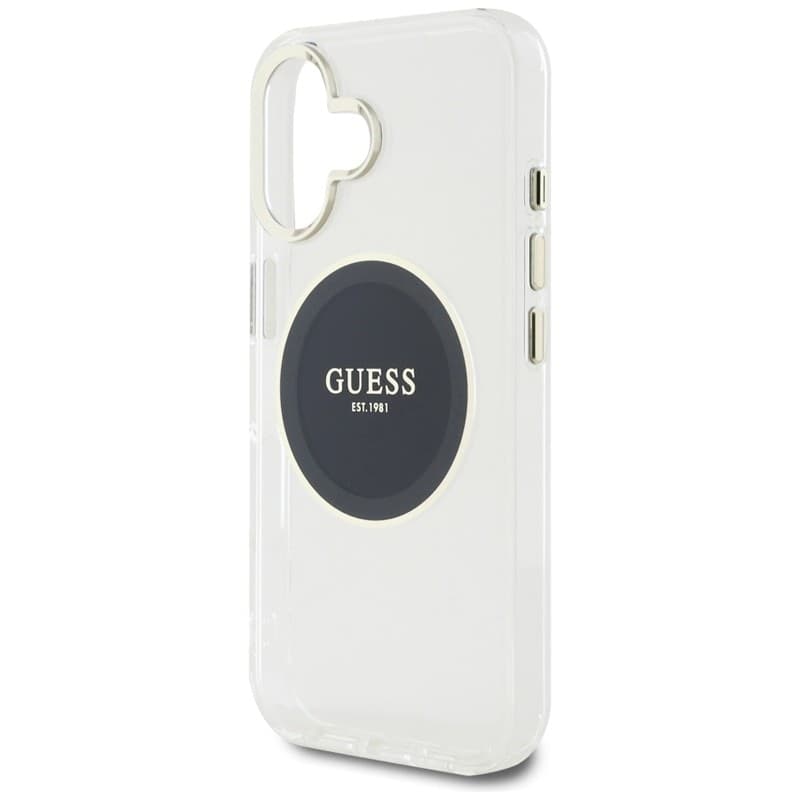 Guess IML Metal Colored Circle Classic Logo MagSafe - Case for iPhone 16 (black) - 6