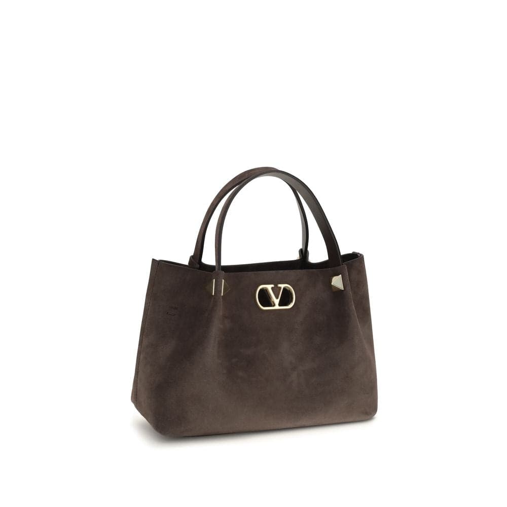Valentino Garavani Brown Calf Leather Bos Taurus Handbag - 2