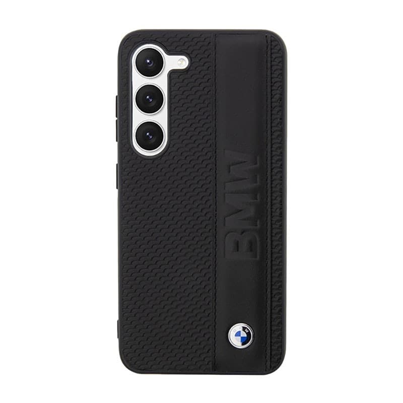 BMW Leather Textured & Stripe - Case for Samsung Galaxy S23+ (Black) - 3